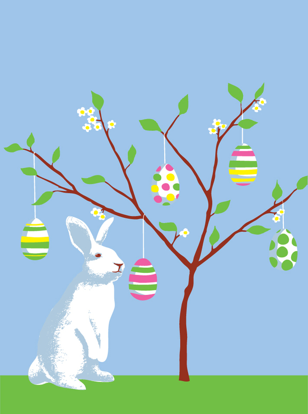 east-bunny and egg tree