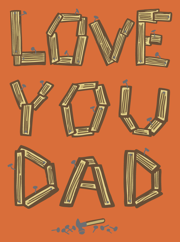fathr-wooden love you dad