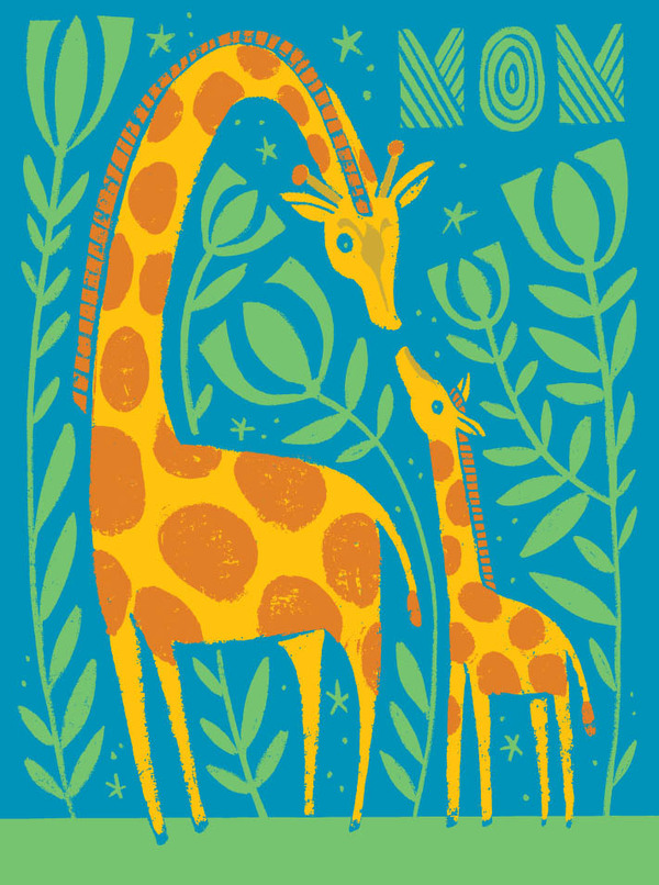 mothr-giraffe and calf