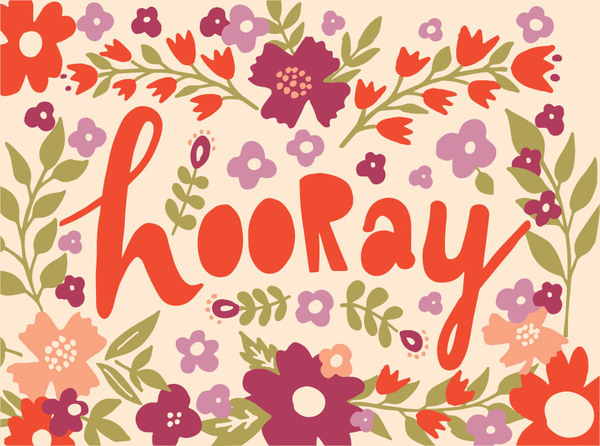congrats-hooray floral