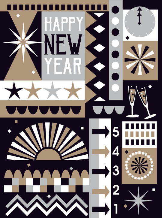 new year card by Amy Biggers