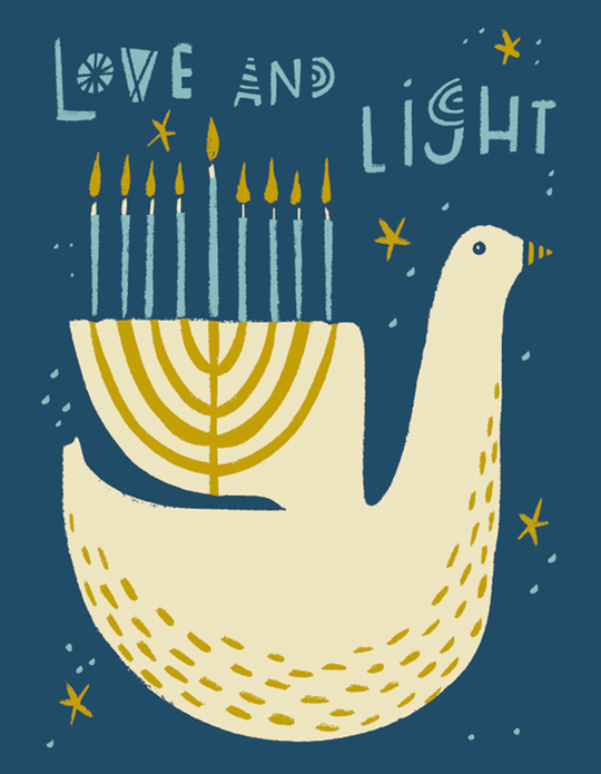 hanukah card by Cori Dantini