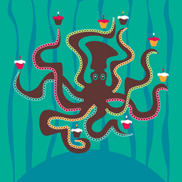 bday-octopus with cupcakes