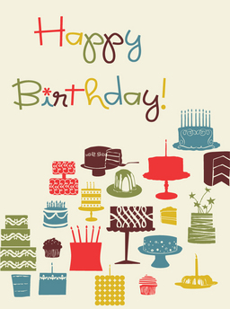 bday-many birthday cakes!