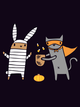 hall-critters in costumes