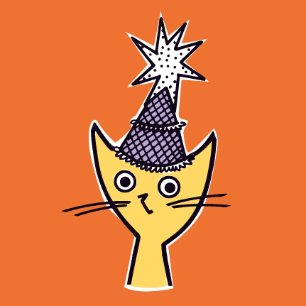gift-cat with party hat