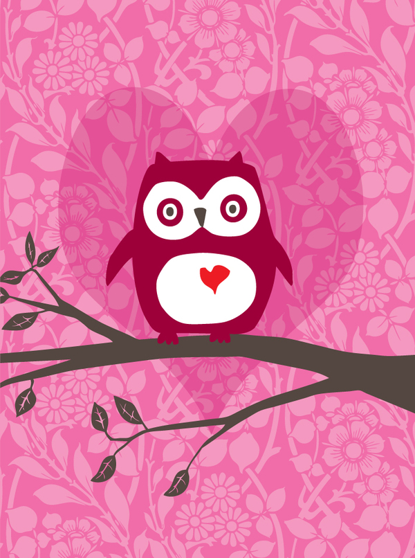 love-owl on branch