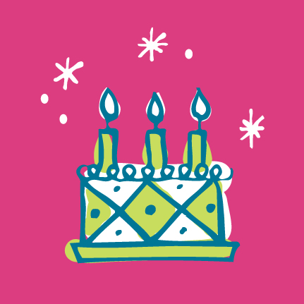 gift-3 candle cake