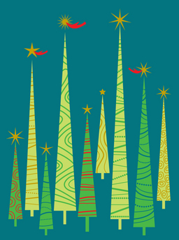 xmas-tall festive trees