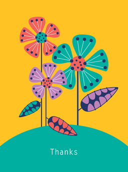 thank-flowers on a hill