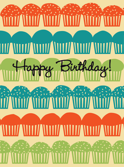 bday-rows and rows of cupcakes