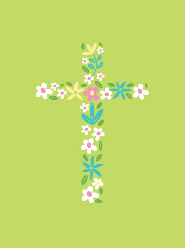 relig-floral cross