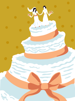 marri-cake topper brides