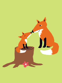 mothr-mom fox and pup