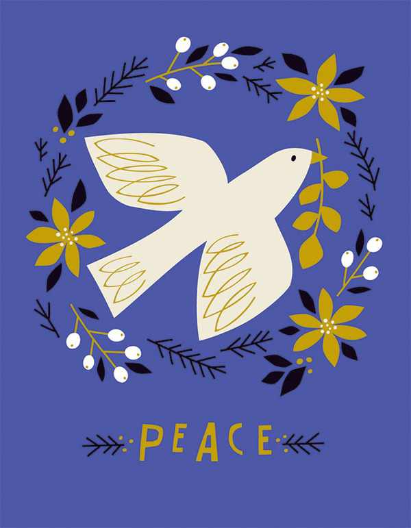 xmas-peace dove in wreath