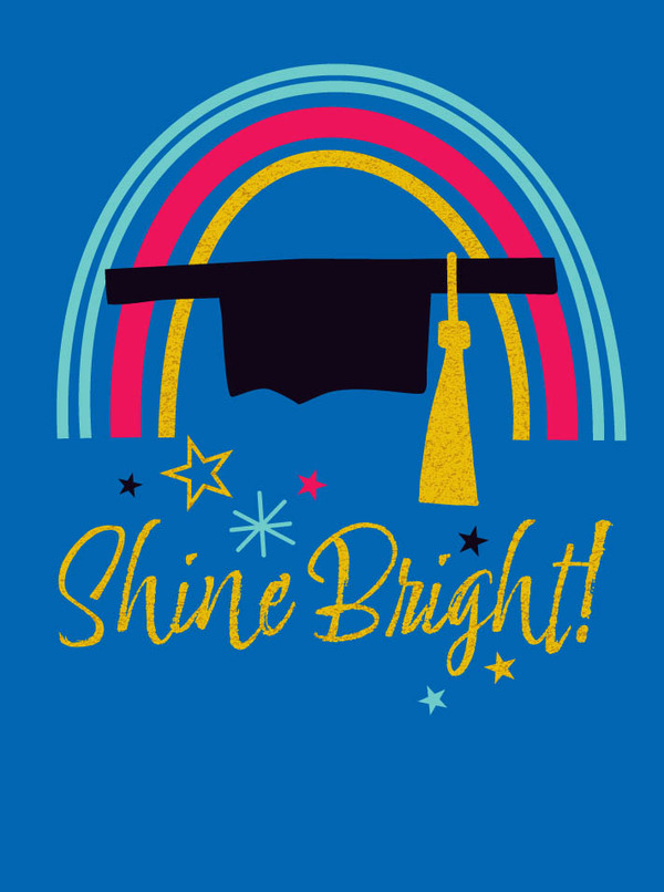 grad-shine bright rainbow with metallic detail