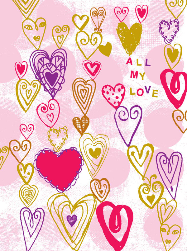 val-all my love hearts with metallic detail