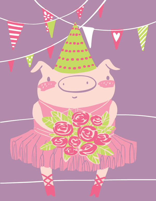 bday-tutu party piggy