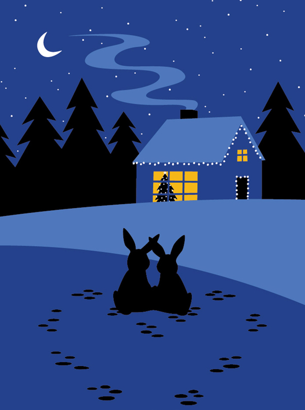 xmas-cozy home bunnies