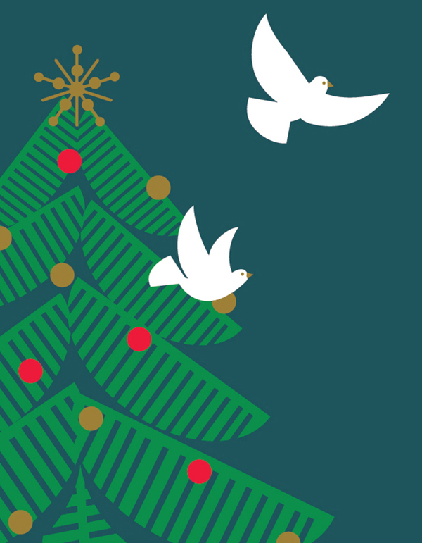 xmas-tree and doves