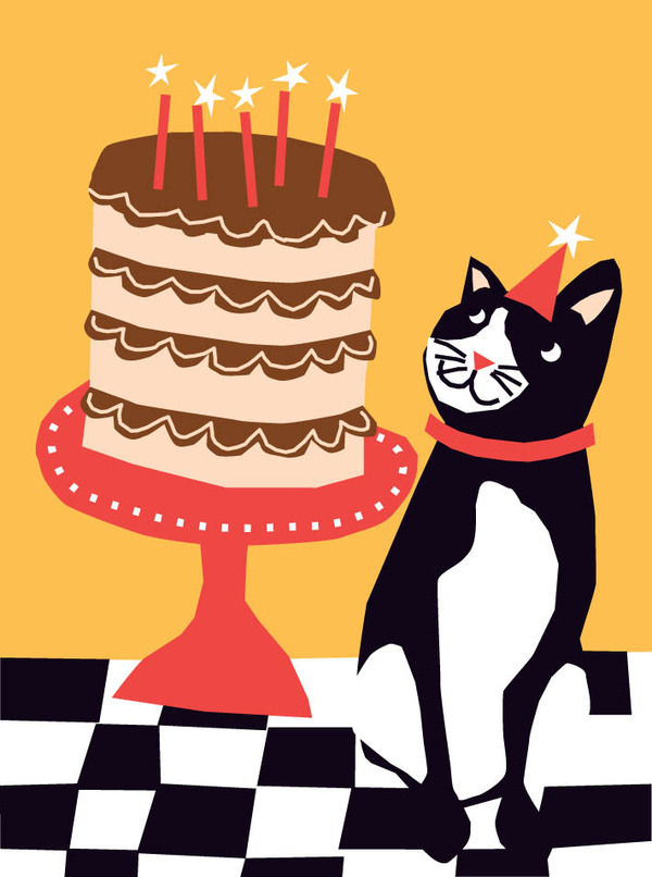 bday-cat in diner