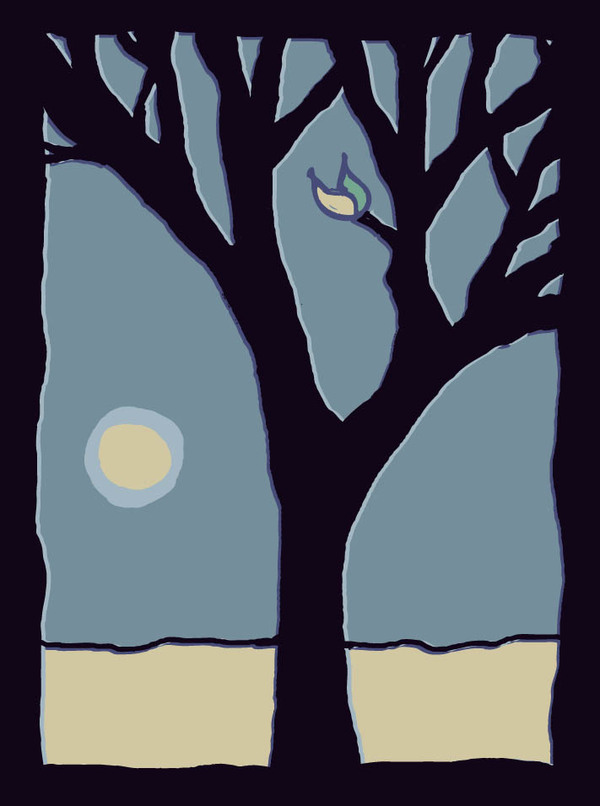 sympa-moonlit tree silhouette
