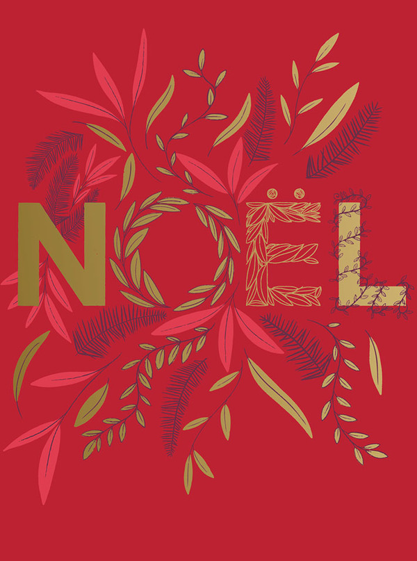 xmas-noel with metallic detail