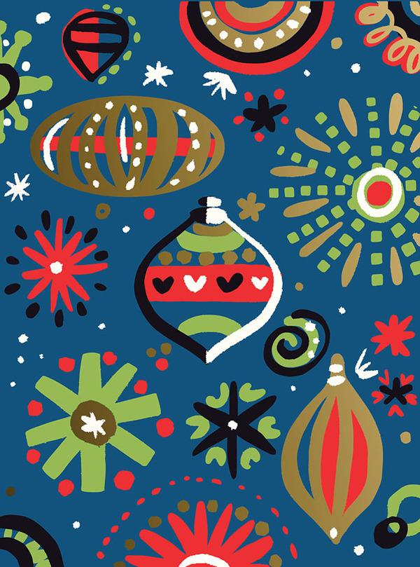 xmas-ornaments with metallic detail
